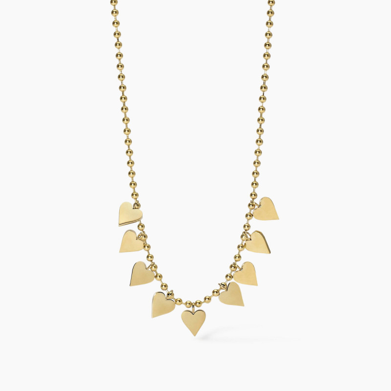 COLGANTE KIDULT ACERO DORADO CORAZONES - 851033