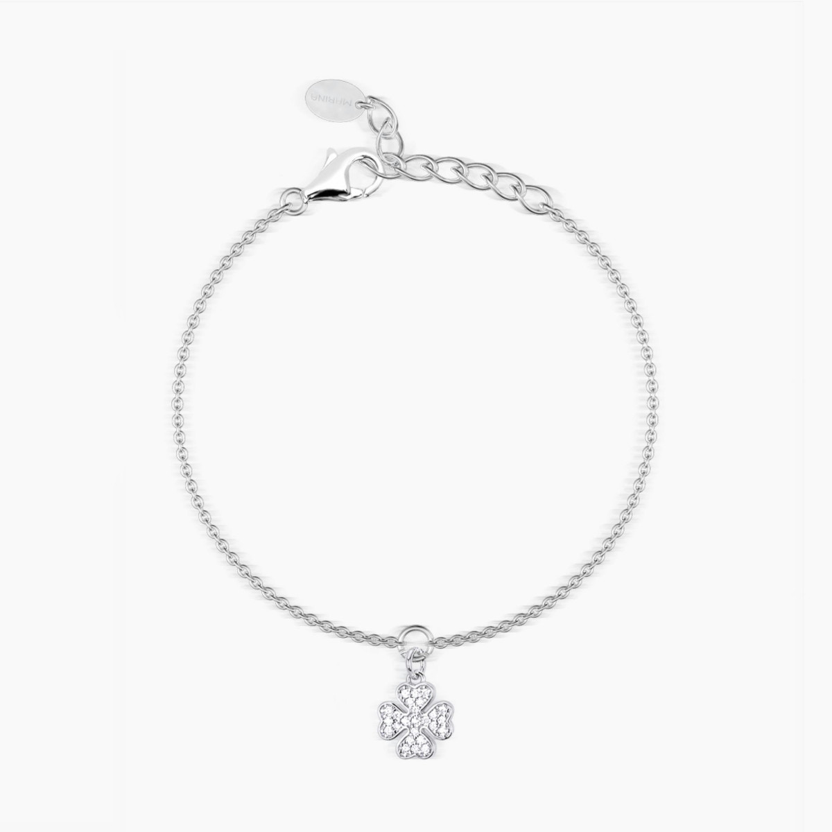 PULSERA PLATA MABINA TREBOL CIRCONITAS - 533308