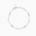 PULSERA PLATA PERLAS Y CORAZONES MABINA - 533889