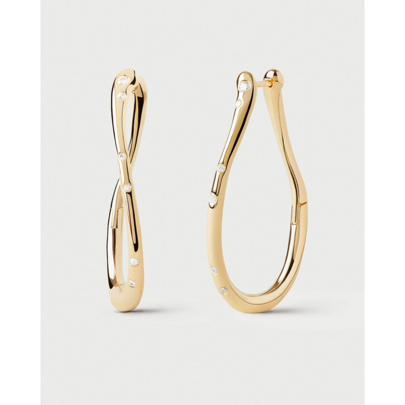 PENDIENTES AIR PLATA DORADA P D PAOLA - AR01-F50-U