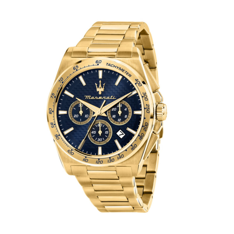 RELOJ MASERATI VELOCITA ESF AZUL DORADO - R8873652002