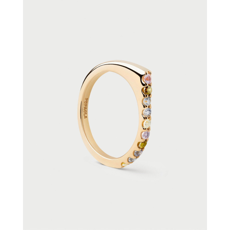 SORTIJA PLATA MULTICOLOR ODA PDPAOLA - AN01-E89-14