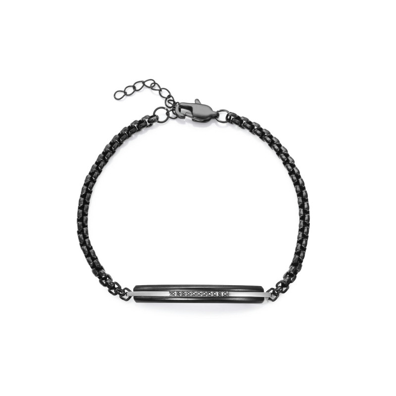 PULSERA ACERO IP NEGRO CIRC SR FASHION - 15183P01010