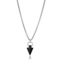 COLLAR ACERO Y PIEDRA NAT SR FASHION - 14222C01000