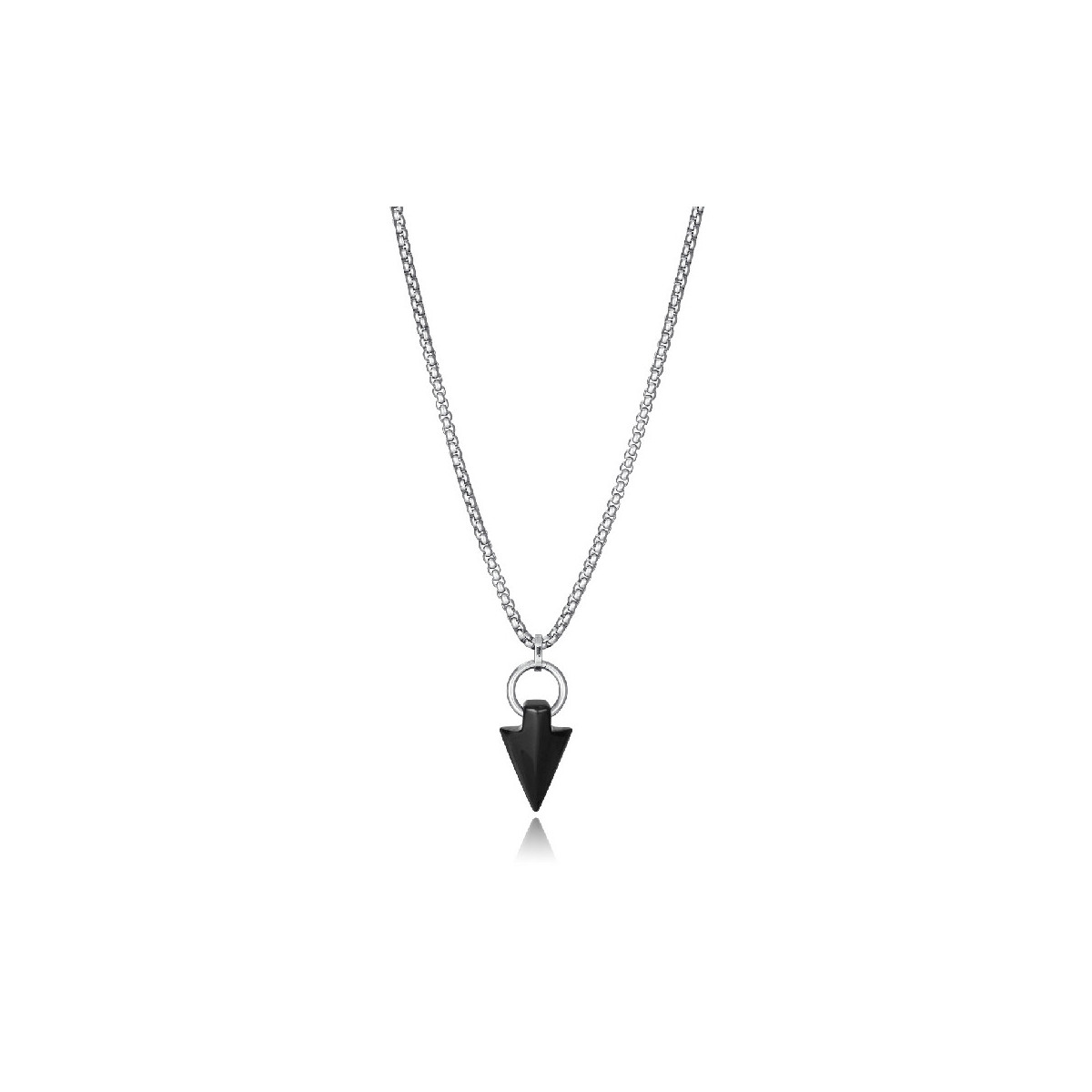 COLLAR ACERO Y PIEDRA NAT SR FASHION - 14222C01000