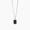 COLGANTE PLATA RECT CIRC NEGRA MABINA - 553678