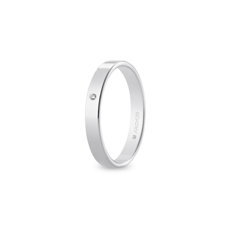 ALIANZA ORO BLANCO C/DIAMANTE - 5B30563D