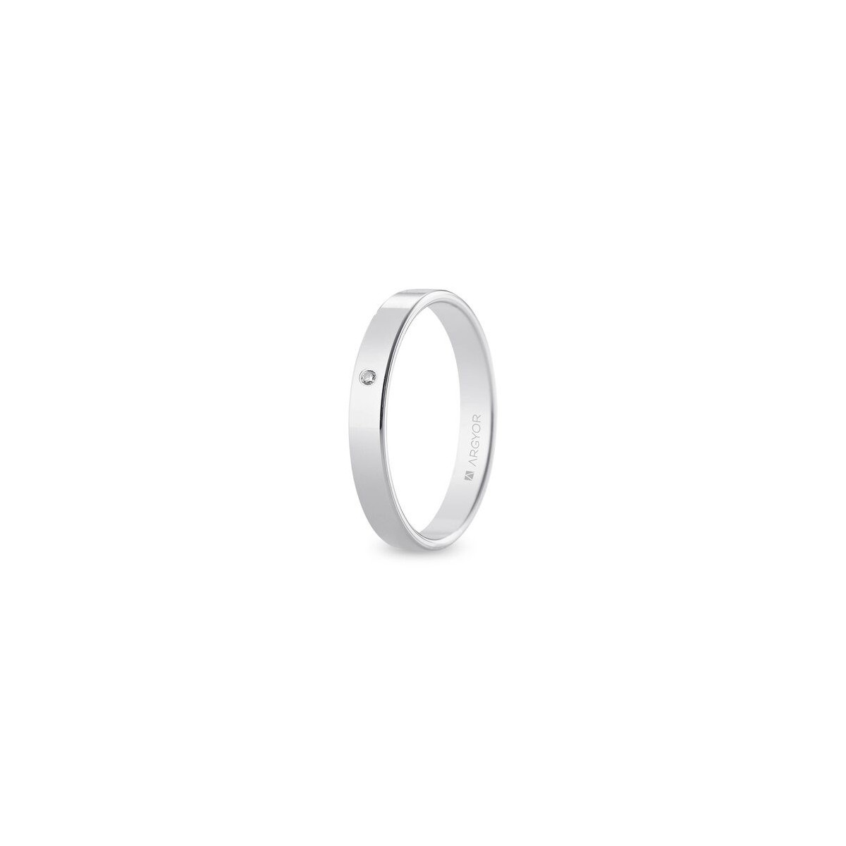 ALIANZA ORO BLANCO C/DIAMANTE - 5B30563D