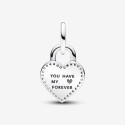 ABALORIO PANDORA CANDADO CORAZON ROSE - 783079C01